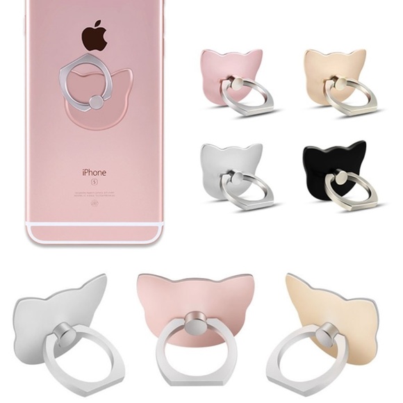 Ring Accessories -  Red Cell Phone Ring Holder Grip 360°